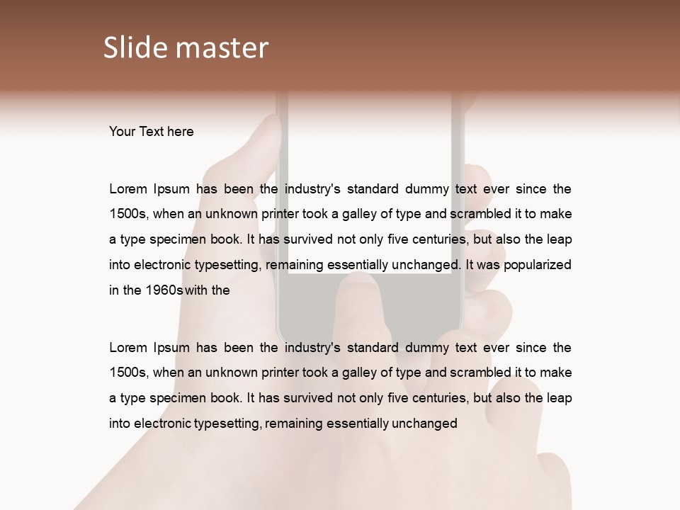 Wireless Closeup Portable PowerPoint Template