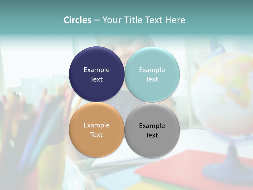 Education School Girl PowerPoint Template