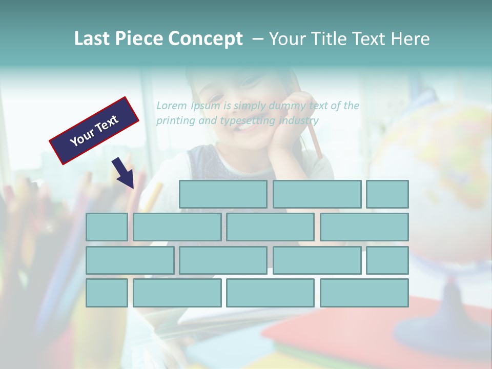 Education School Girl PowerPoint Template