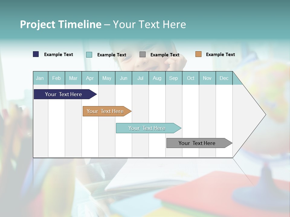 Education School Girl PowerPoint Template
