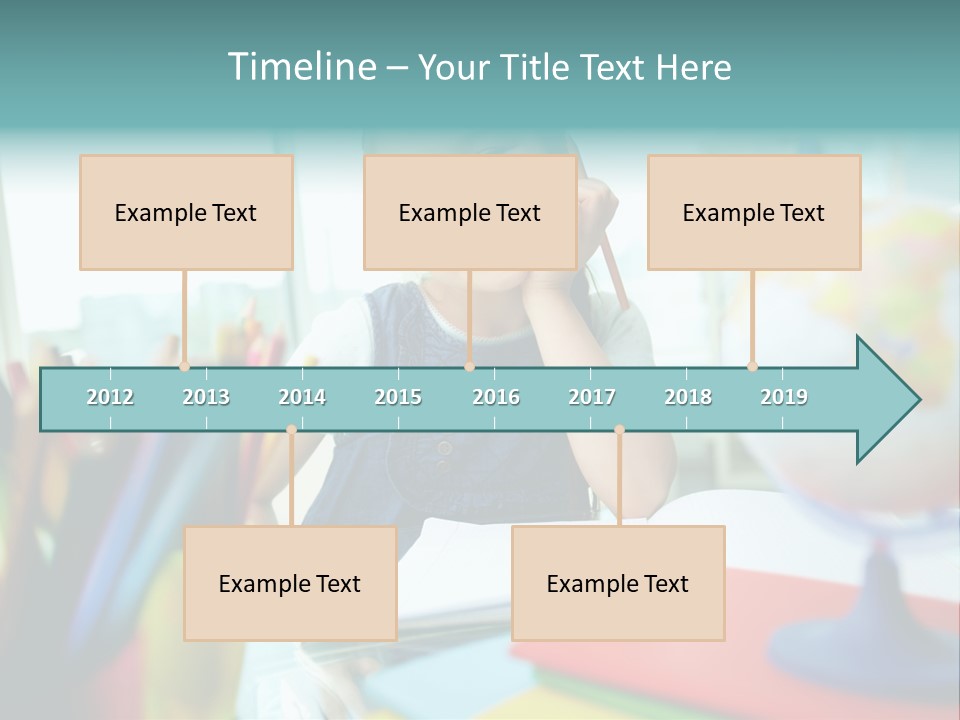 Education School Girl PowerPoint Template