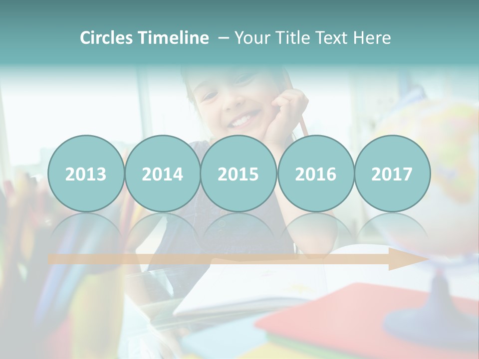 Education School Girl PowerPoint Template