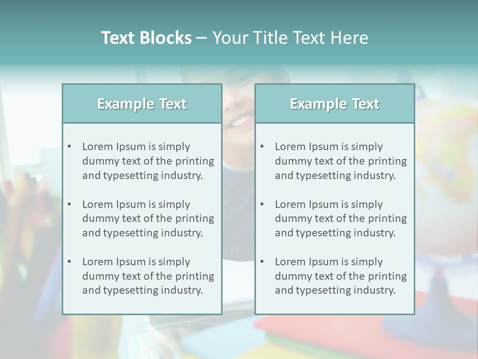 Education School Girl PowerPoint Template