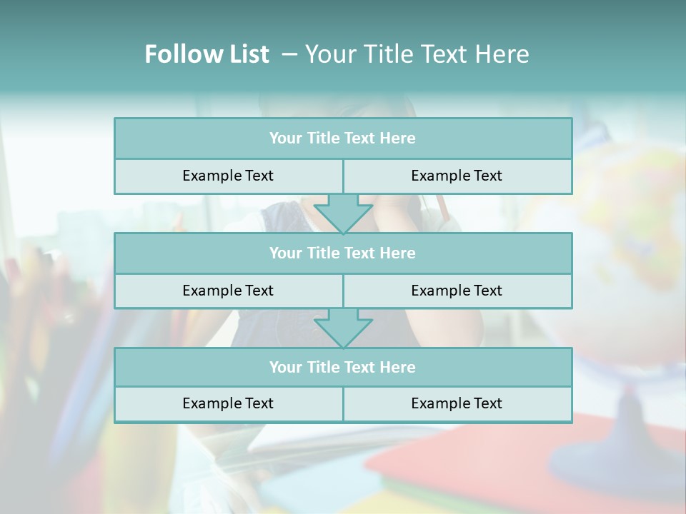 Education School Girl PowerPoint Template
