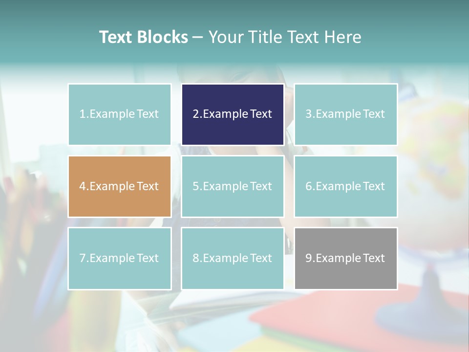 Education School Girl PowerPoint Template