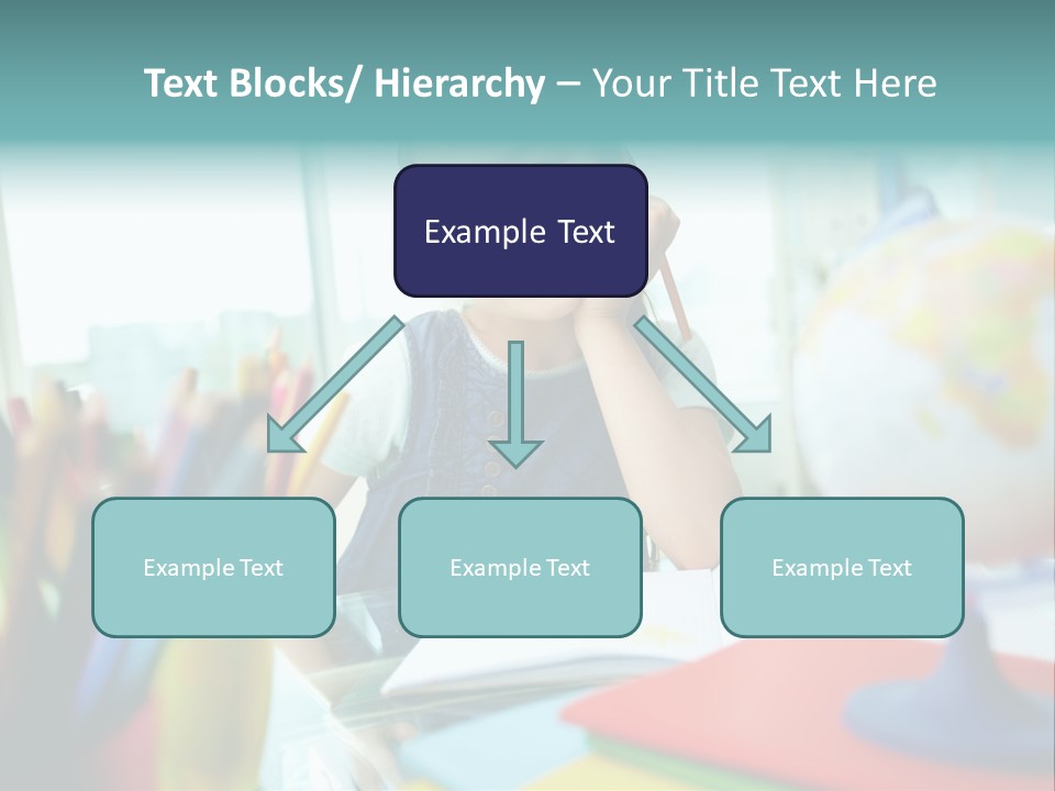 Education School Girl PowerPoint Template