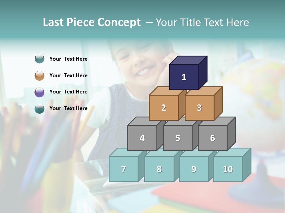 Education School Girl PowerPoint Template