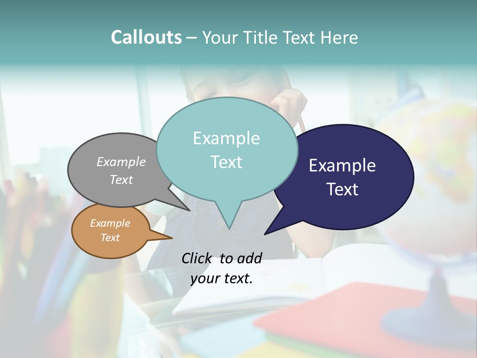 Education School Girl PowerPoint Template