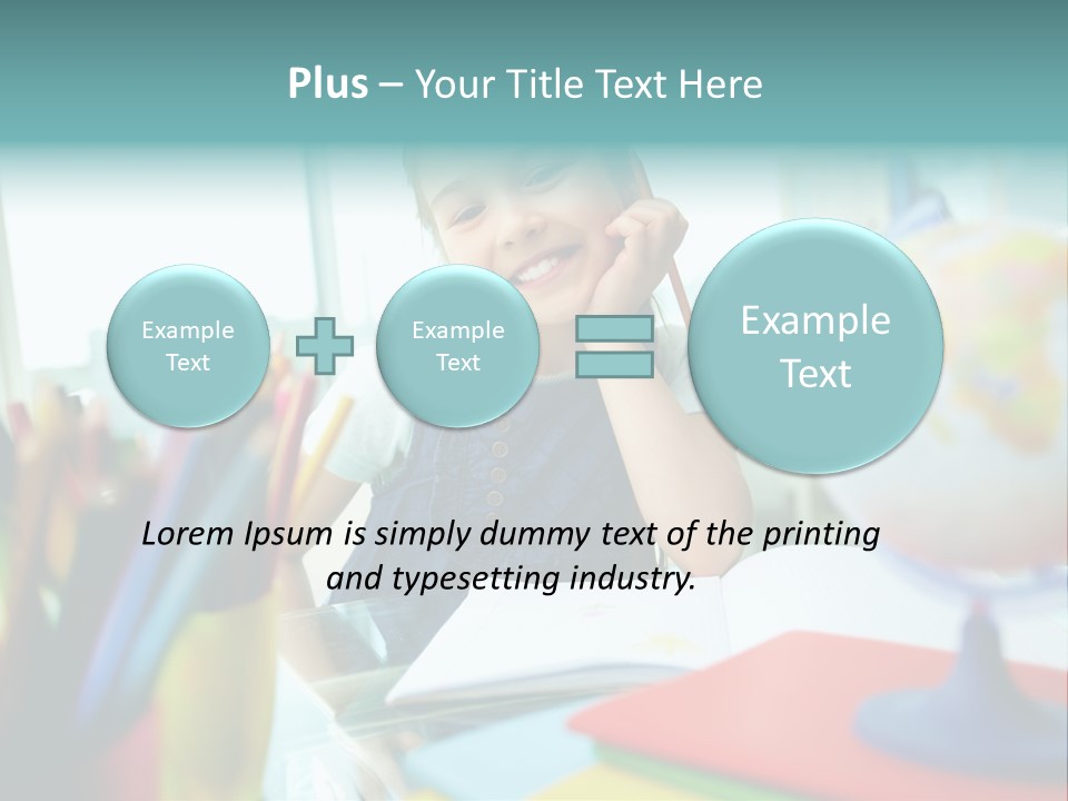 Education School Girl PowerPoint Template