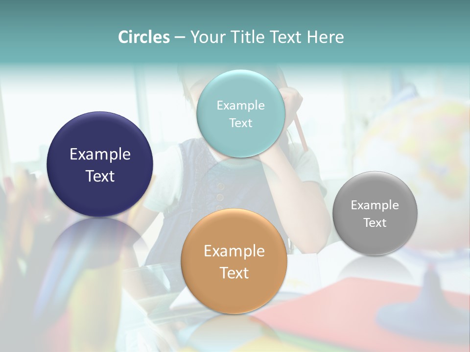 Education School Girl PowerPoint Template