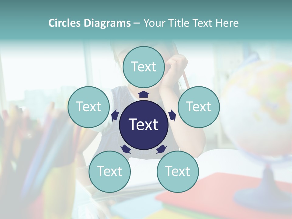 Education School Girl PowerPoint Template