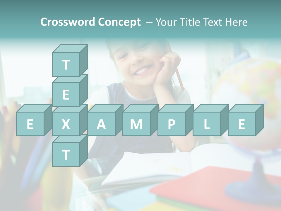 Education School Girl PowerPoint Template