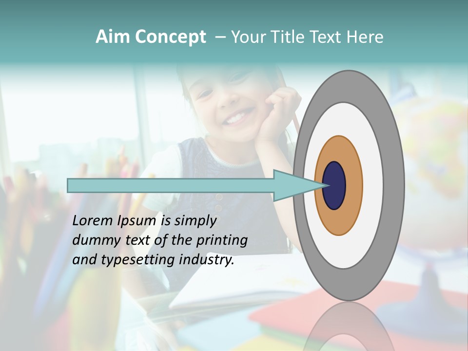 Education School Girl PowerPoint Template