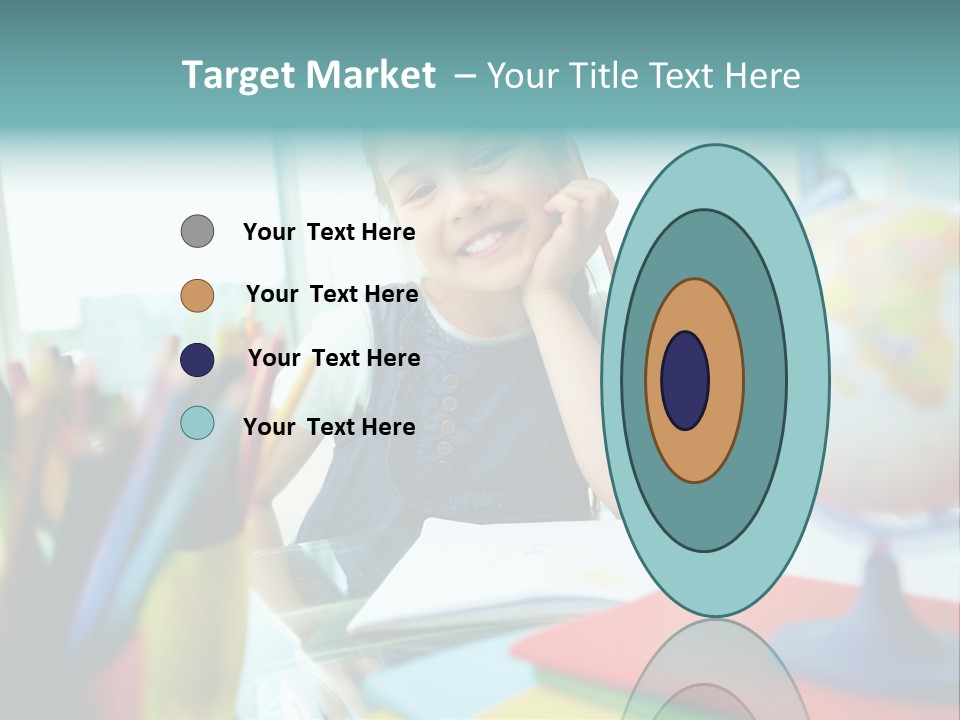 Education School Girl PowerPoint Template