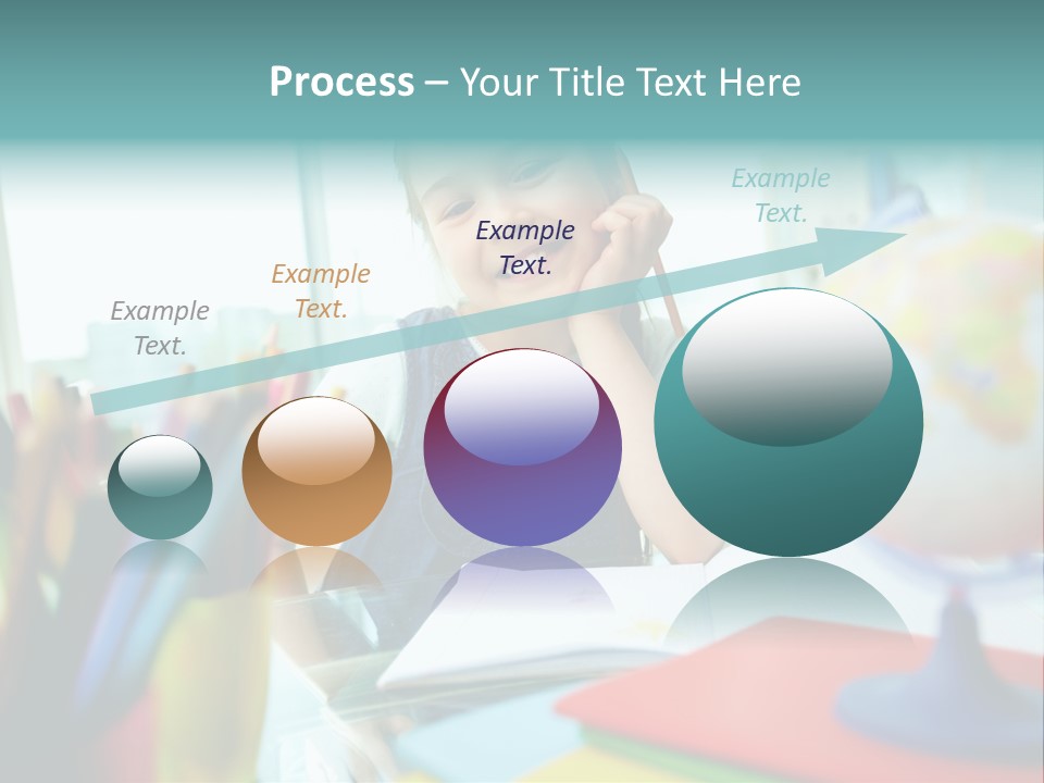 Education School Girl PowerPoint Template