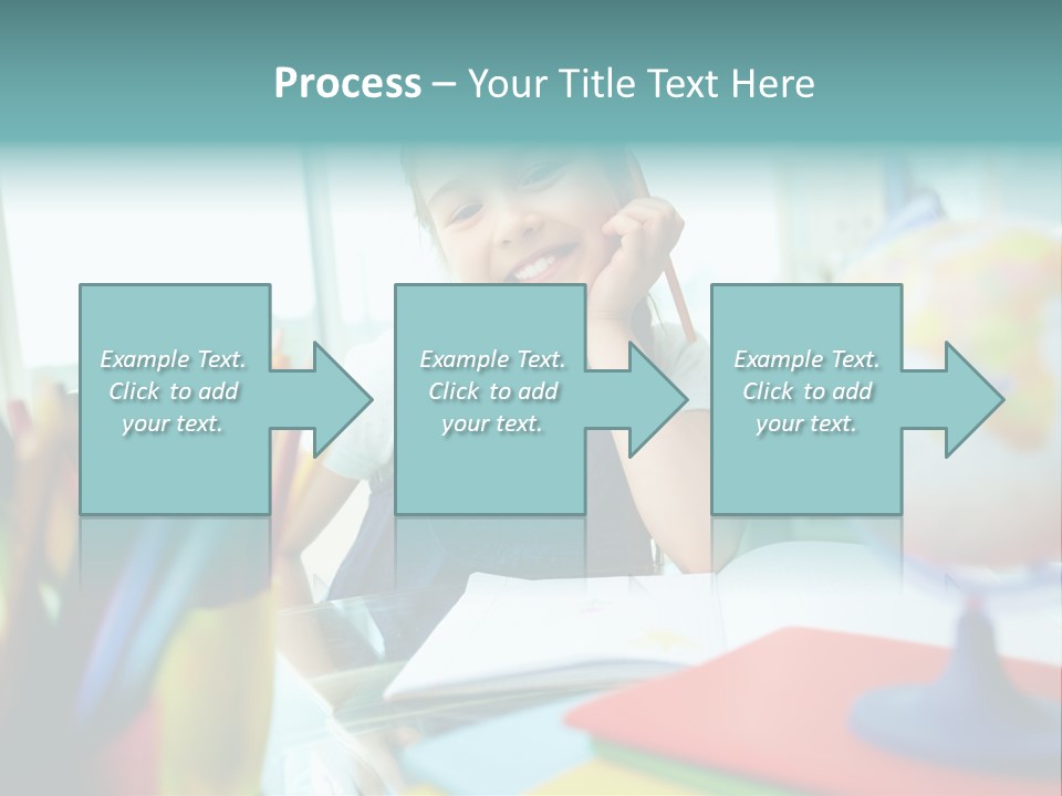 Education School Girl PowerPoint Template