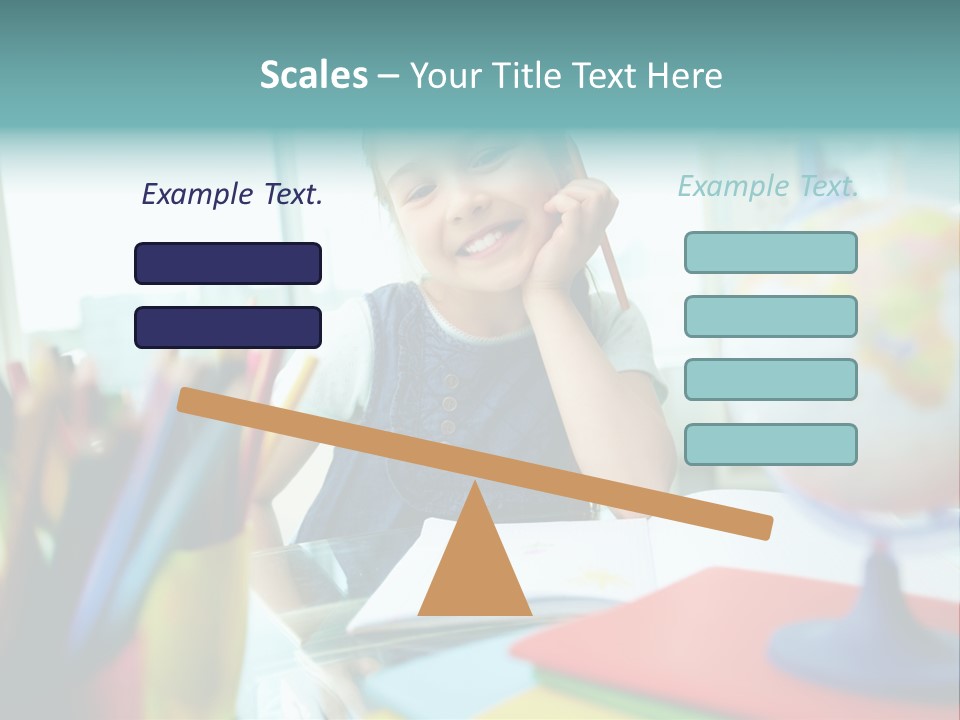 Education School Girl PowerPoint Template