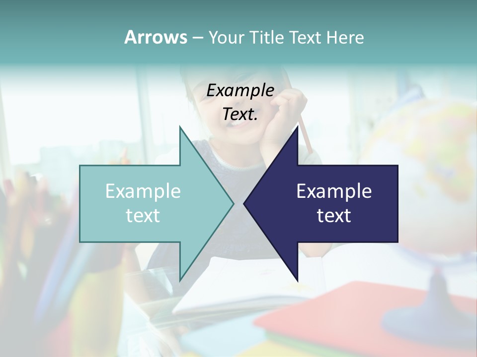 Education School Girl PowerPoint Template