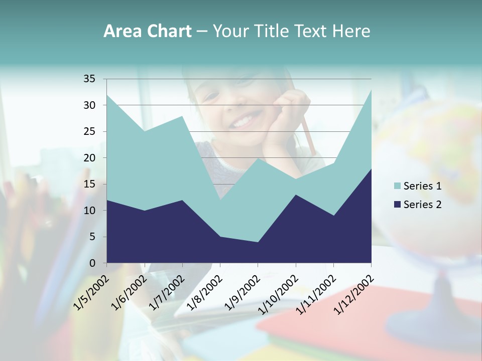 Education School Girl PowerPoint Template