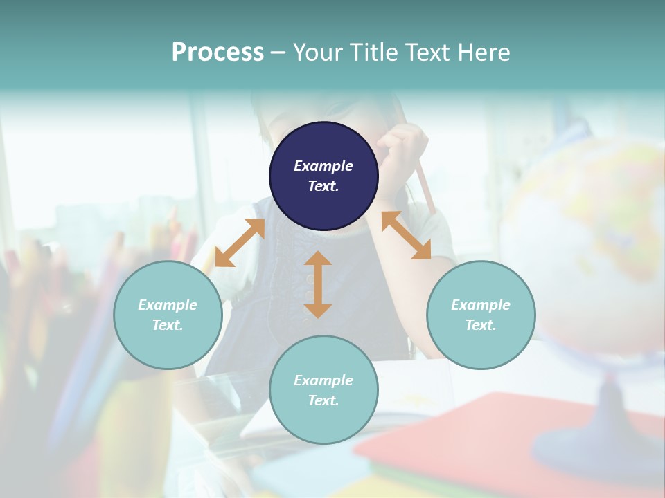 Education School Girl PowerPoint Template