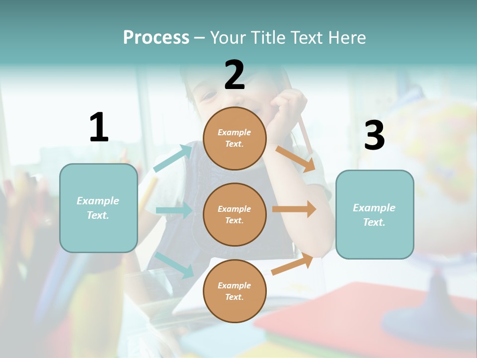 Education School Girl PowerPoint Template