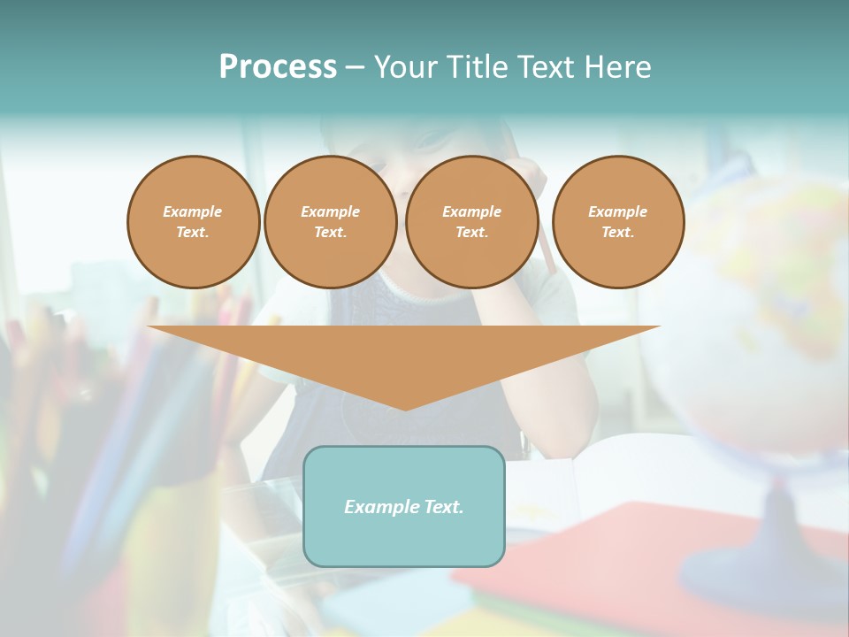 Education School Girl PowerPoint Template