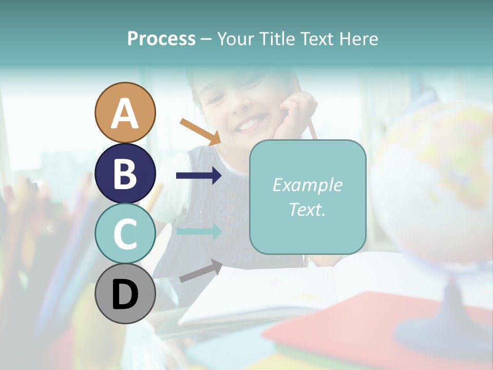 Education School Girl PowerPoint Template