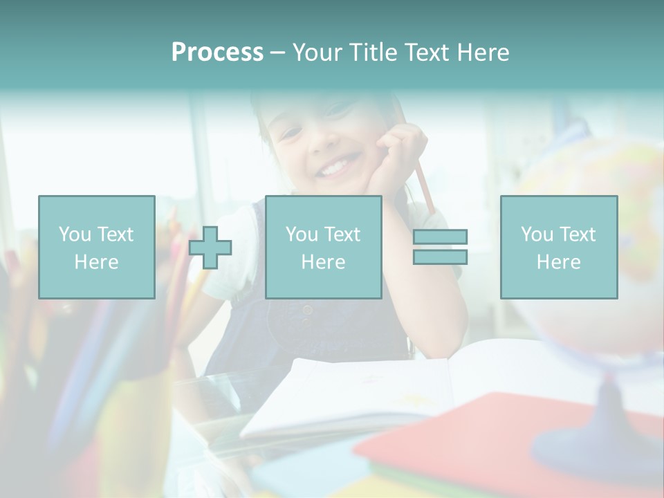 Education School Girl PowerPoint Template