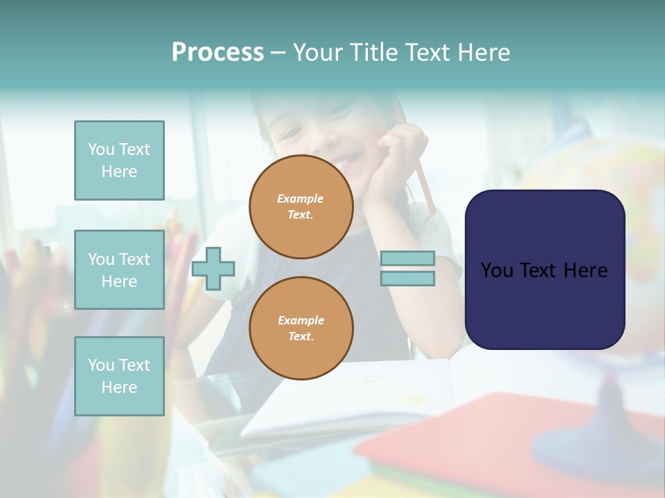 Education School Girl PowerPoint Template