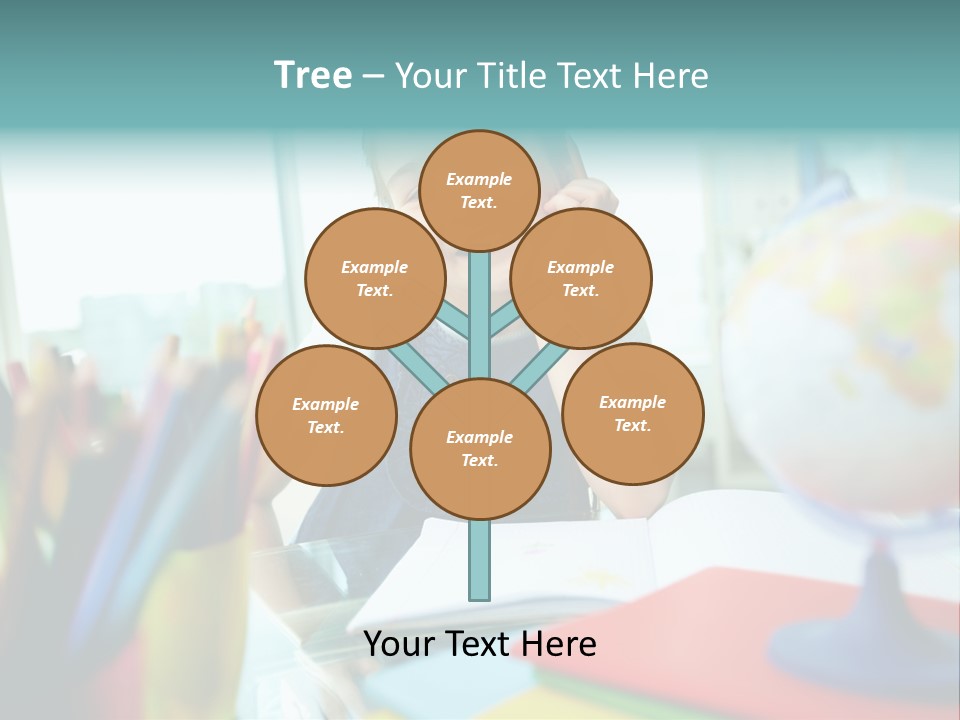 Education School Girl PowerPoint Template