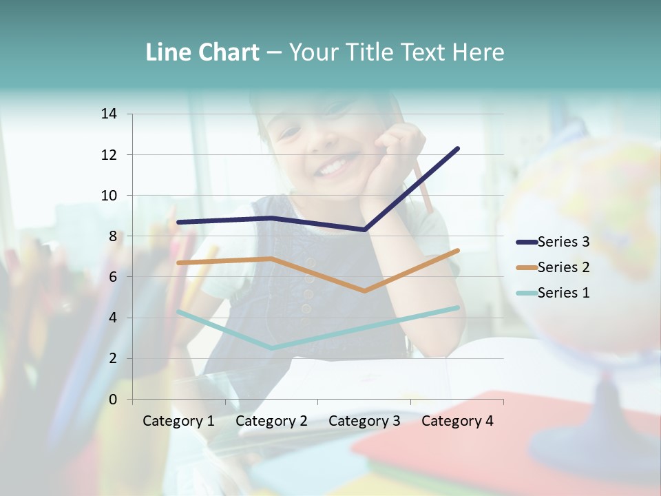 Education School Girl PowerPoint Template
