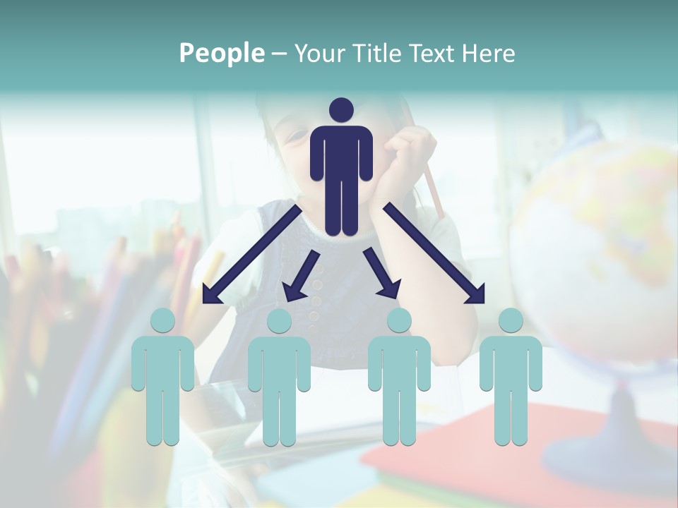 Education School Girl PowerPoint Template