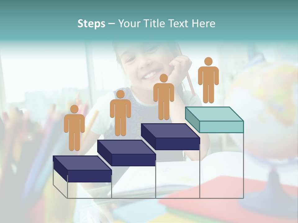 Education School Girl PowerPoint Template