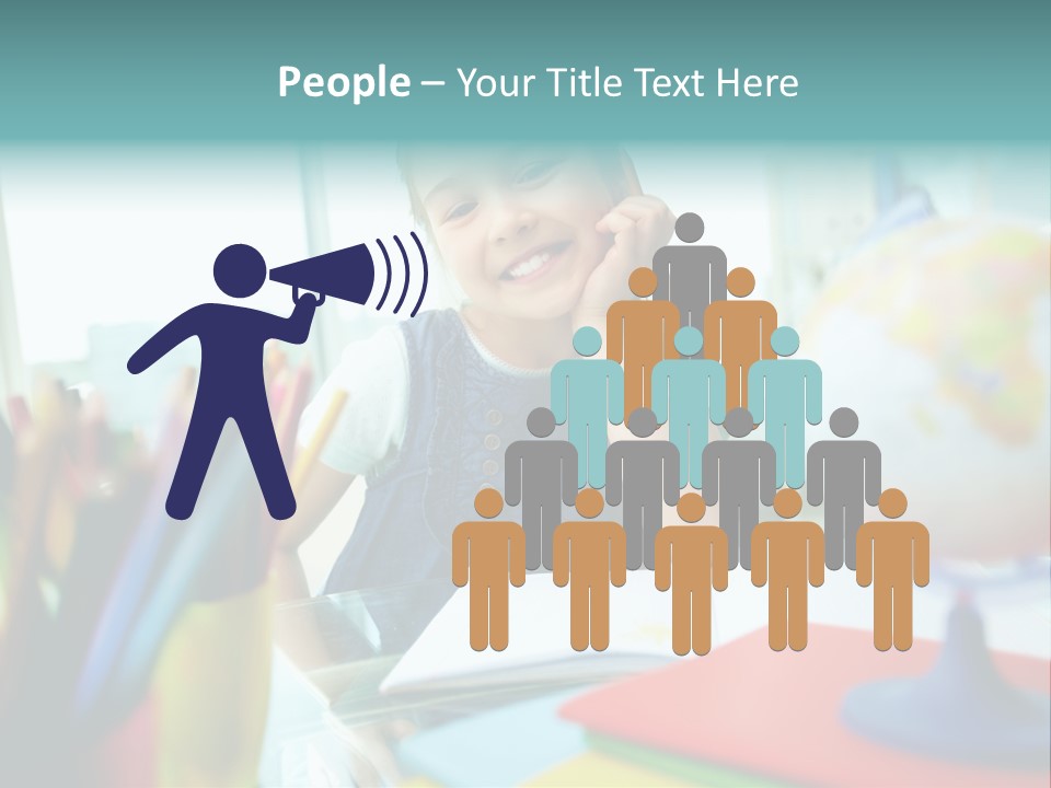 Education School Girl PowerPoint Template