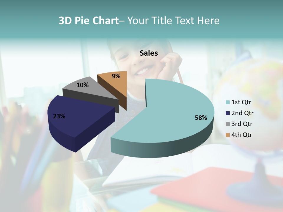 Education School Girl PowerPoint Template
