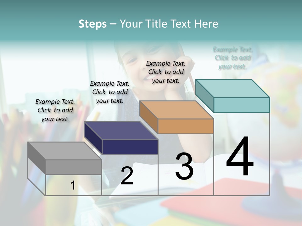 Education School Girl PowerPoint Template