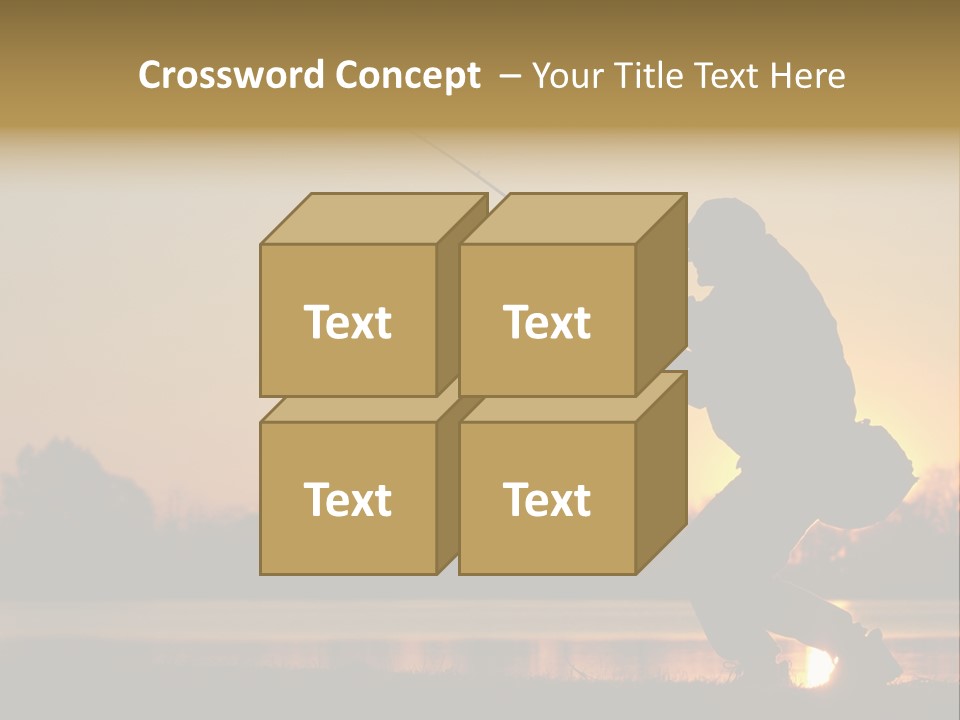 Grass Fisherman Fish PowerPoint Template