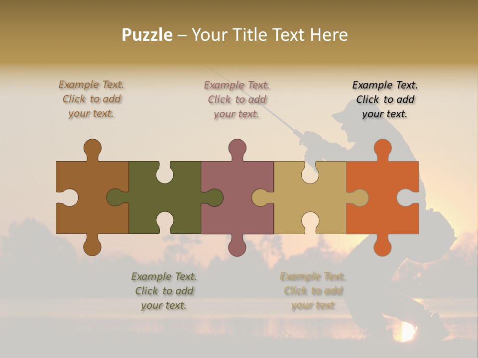 Grass Fisherman Fish PowerPoint Template