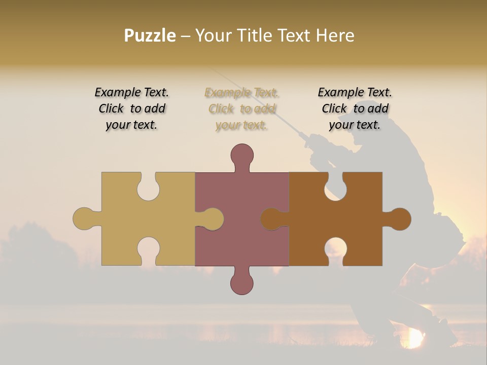 Grass Fisherman Fish PowerPoint Template