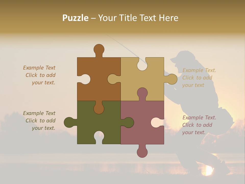 Grass Fisherman Fish PowerPoint Template