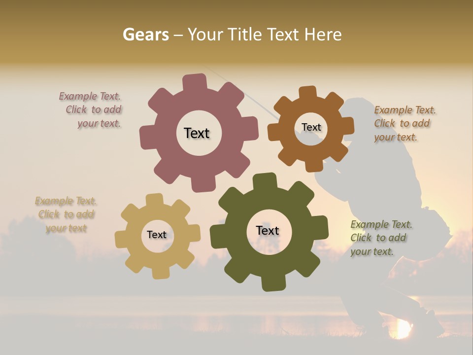 Grass Fisherman Fish PowerPoint Template