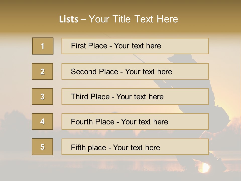 Grass Fisherman Fish PowerPoint Template