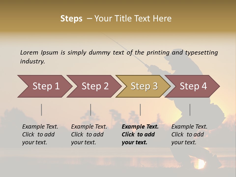 Grass Fisherman Fish PowerPoint Template