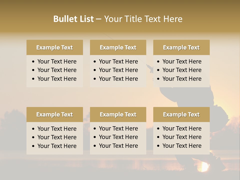 Grass Fisherman Fish PowerPoint Template