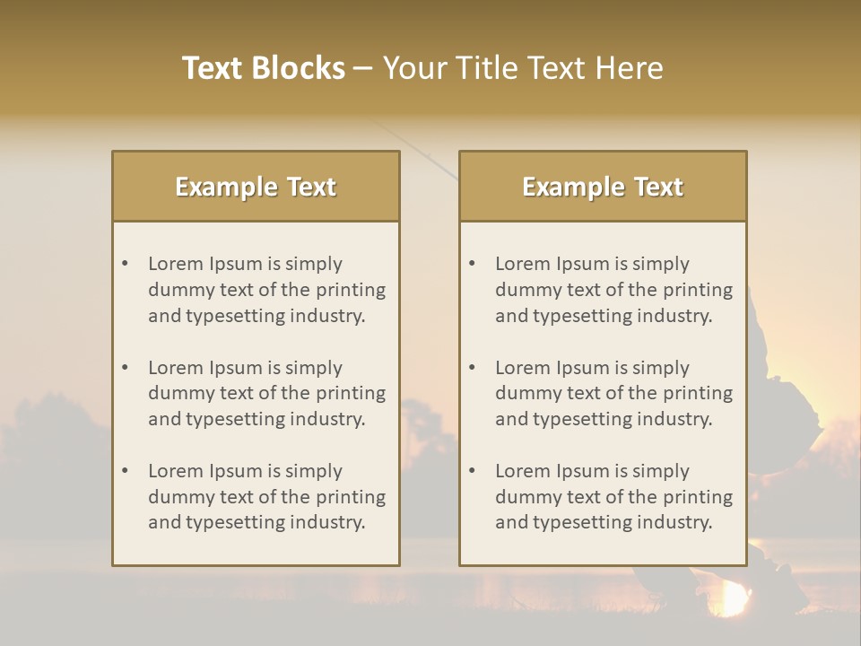 Grass Fisherman Fish PowerPoint Template