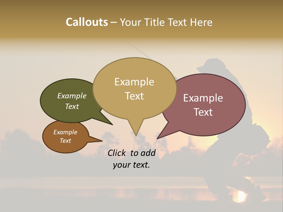 Grass Fisherman Fish PowerPoint Template