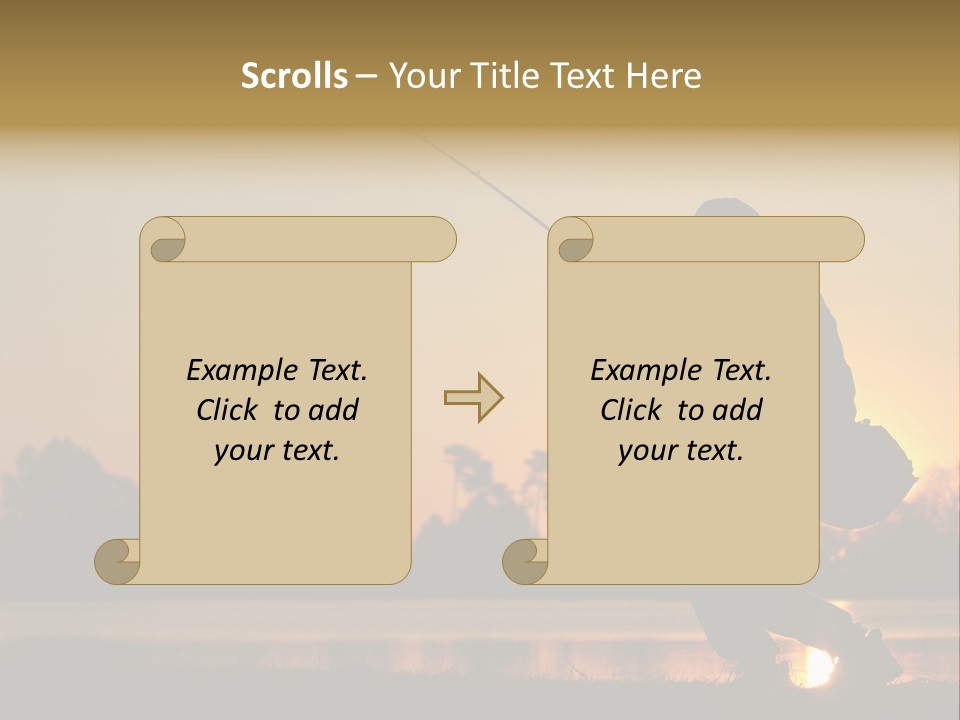 Grass Fisherman Fish PowerPoint Template