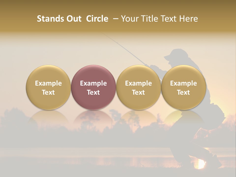 Grass Fisherman Fish PowerPoint Template