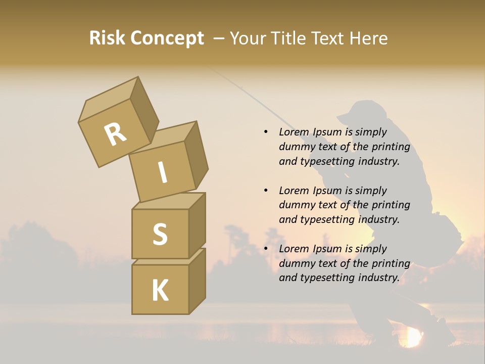 Grass Fisherman Fish PowerPoint Template