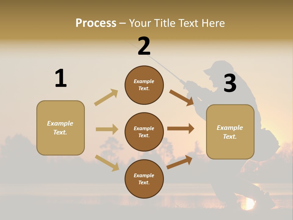 Grass Fisherman Fish PowerPoint Template